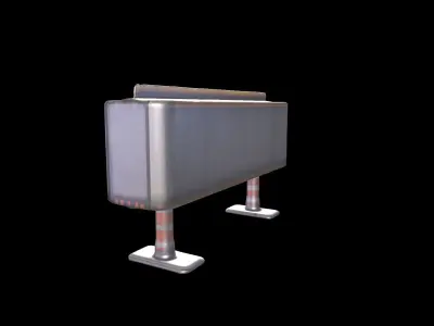 3d High Resolution Road Safety Of Driving Traffic Barrier 3D model purchase