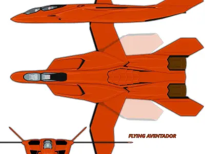Flying Aventador - fantasy aircraft 3D print model