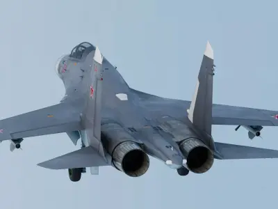 Russian Fighter Jet Sukhoi SU-30 MKK MK2 Flanker G 3D model