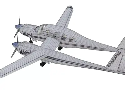 Rutan Boomerang Low-poly 3D model