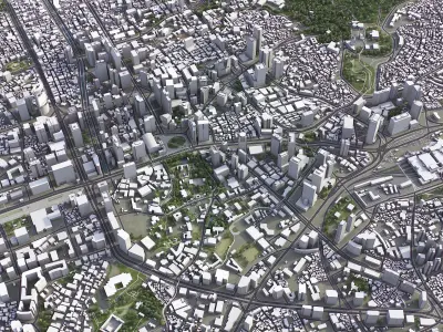 Seoul - 3D City Model Low-poly 3D model