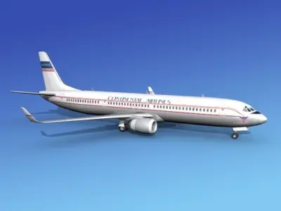 Boeing 737-900ER Continental 3D model