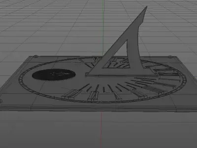 Antique Sundial 3D model