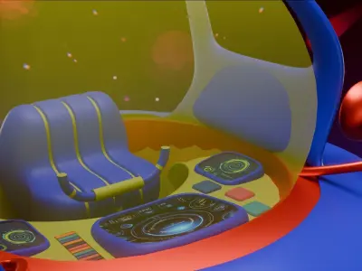 Stylized Spaceship  3D model