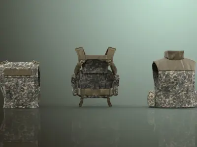 Military Body Armor Pack Free 3D model