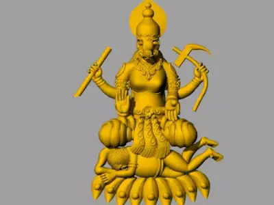dasavatar statue of lord lakshmi 3D print model