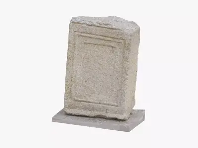 Medieval Stone Block Piece 3D model