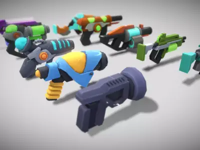 VIASS Colections Gun Low-poly 3D model