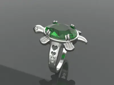 Turtle Ring 3D print model 3D print model