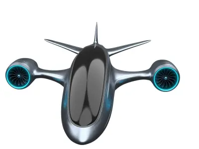 electric hybrid aircraft 3D model buy