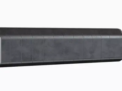 Shotgun silencerCo salvo 12 supressor Low-poly 3D model