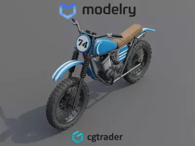 Supermoto Motorcycle 3D model
