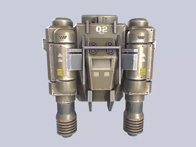 Scifi Jetpack Low-poly 3D model from CGTrader