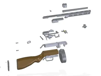 PPSh-41 rifle 3D model