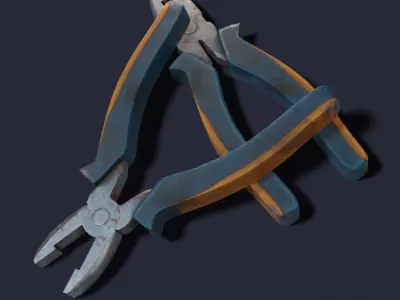 Pliers Low-poly 3D model purchase
