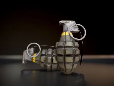 Mk2 Grenade Free low-poly 3D model