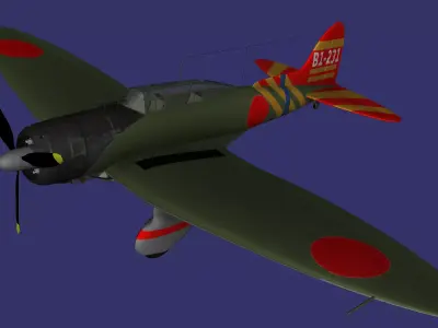 Aichi D3A Val Free low-poly 3D model