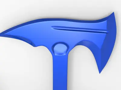 Melee ax Low-poly 3D model