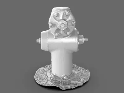 Yellow Fire Hydrant  3D model