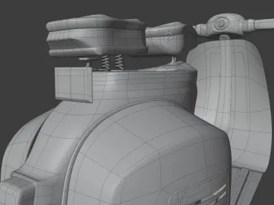Old Vespa Free 3D model