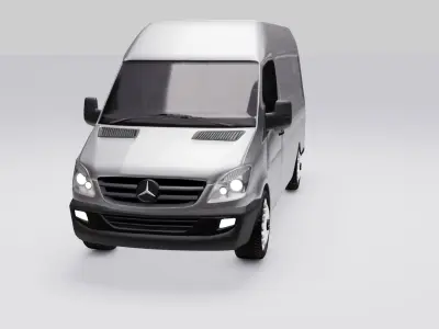 Mercedes Benz Sprinter Low-poly 3D model