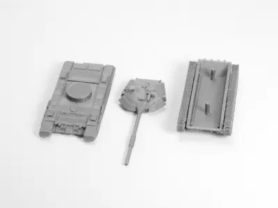T90 Tank Model Kit Free 3D print model