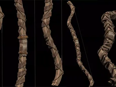 bow battle Low-poly 3D model