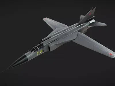 MIG-23 Low-poly 3D model