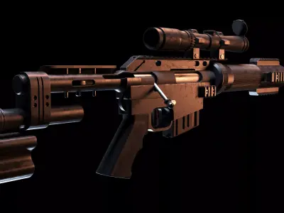 Sniper rifle McMillan CS5 3D model