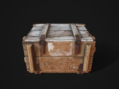 Military Crate Low-poly 3D model