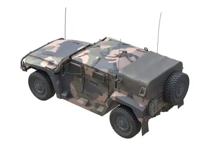 Hawkei PMV 4x4 Low-poly 3D model