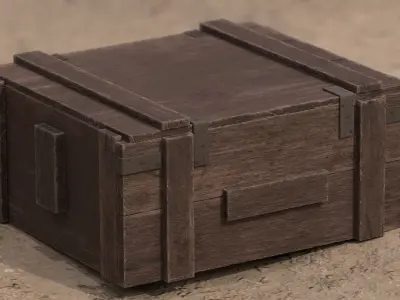 Loot box Low-poly Gameready PBR model Low-poly 3D model