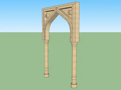 indian jodhpuri stone arch 3d modal Low-poly 3D model