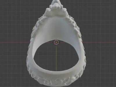 EAGLE RING SCULPTURE BLENDER MODEL Free 3D print model