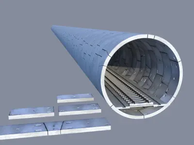 Railway Tunnel 3D model