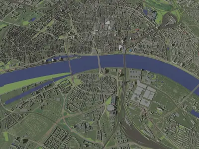 Cologne Germany - city and urban 3D model