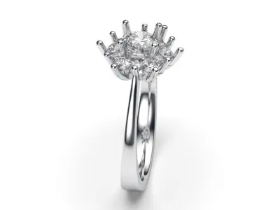 solitaire with ring sizes  9 part S94 3D print model