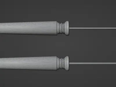 Four Screwdrivers Low-poly 3D model