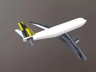 Fictional Twin Engine Jetliner a319 series Inspired 3D model