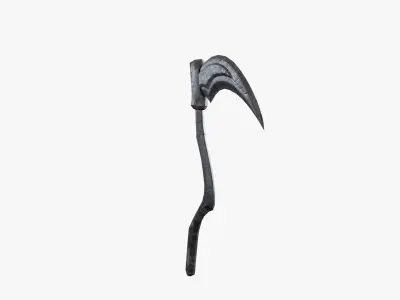 Lowpoly Weapon Scythe Level 3 - Game Ready - Textured PBR Low-poly 3D model