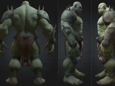 Ogre Warrior Sci-Fi Soldier Low-poly 3D model