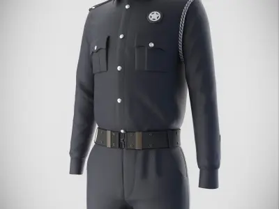 Police Unifrom Low-poly 3D model