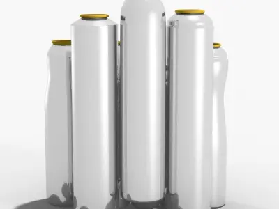 Aluminium cans 3D model