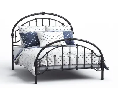 Mccully Queen Standard Bed by Alcott Hill 3D model