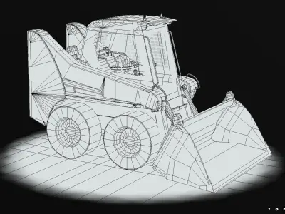 Skid steer Loader Lowpoly Low-poly 3D model