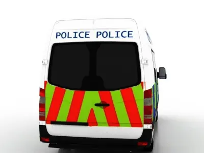 Mercedes Benz Sprinter L2H2 2009 England Police UK 3D model