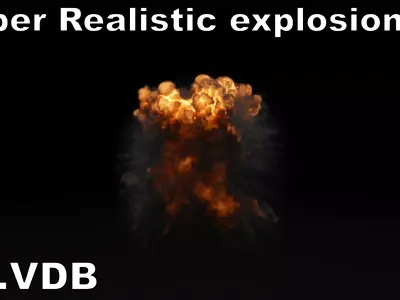 Super Realistic Explosion 10 - vdb animated 3D model