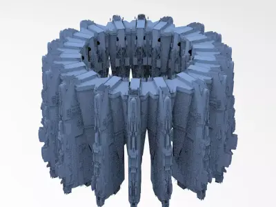 Sci-Fi dark Platforms 3 3D model