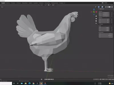 Low poly Chicken Free 3D model