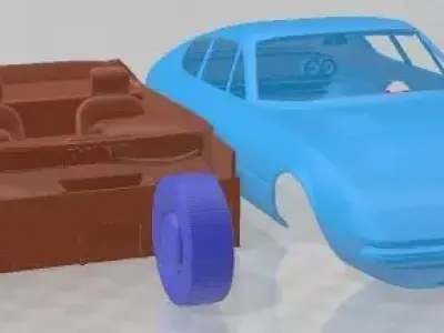 Ferrari Daytona Coupe 1968 Printable Car 3D print model